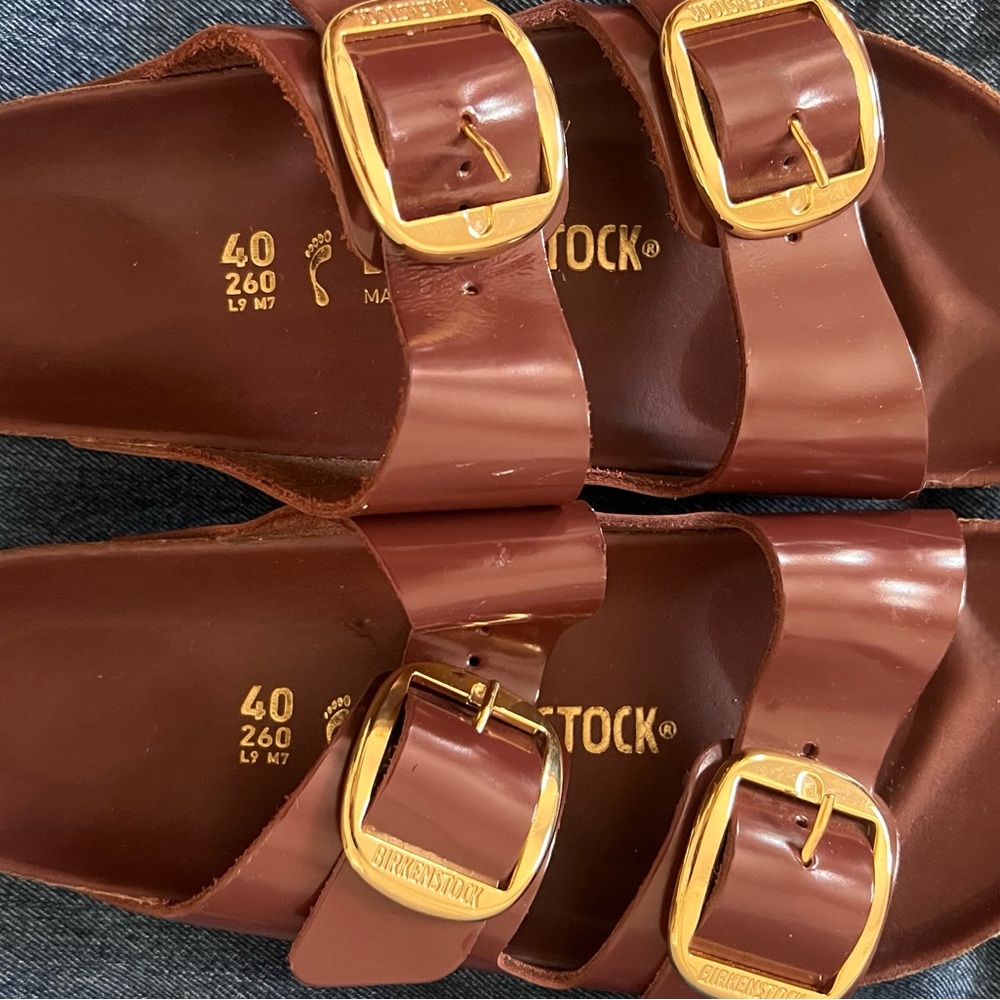 Birkenstock Leather Arizona Sandals- Chocolate